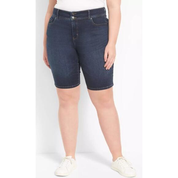 Lane Bryant Pants - Lane Bryant Tighter Tummy High-Rise Bermuda Denim Short Size 26 PLUS